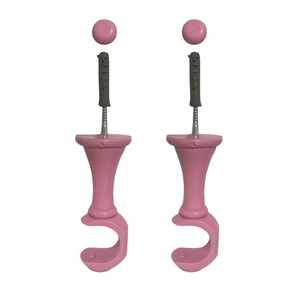 Suporte Cortina "Varao" Cadiz Grosso Rosa Par 31012