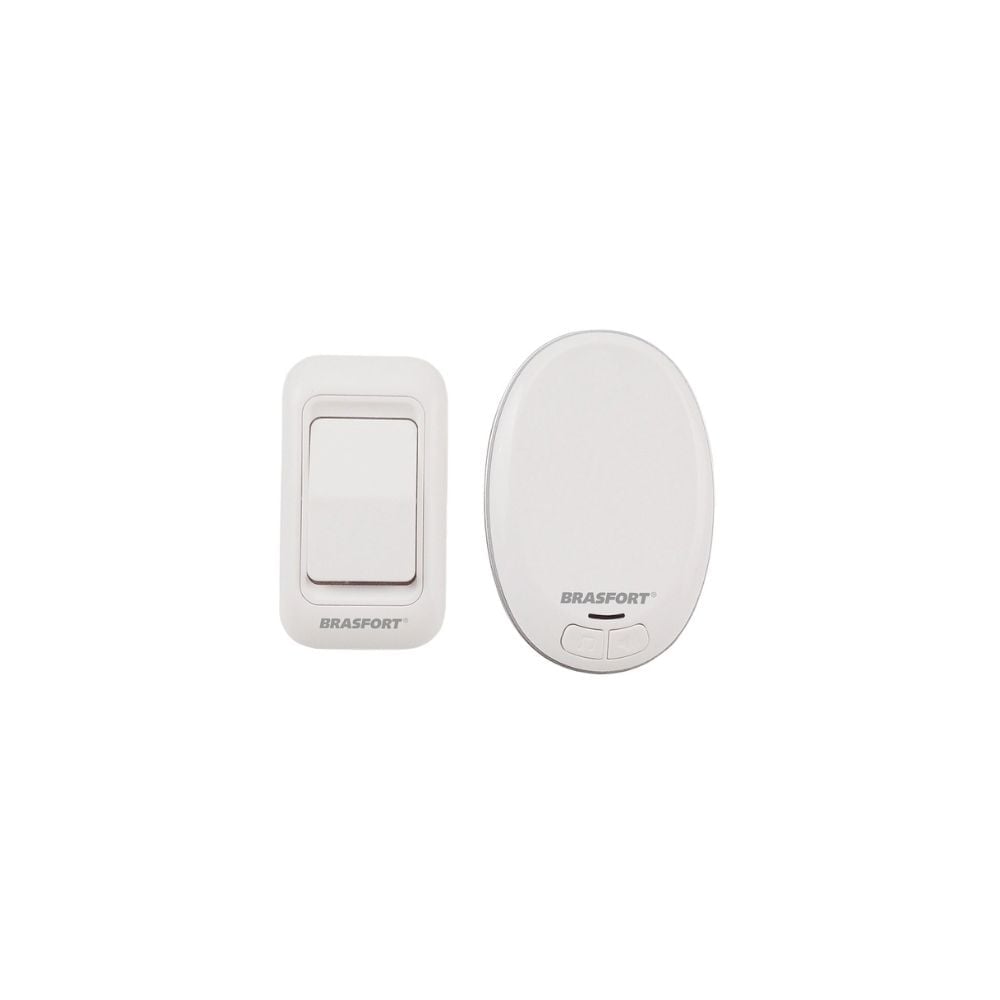 Campainha sem Fio Brasfort Pilha/Tomada 52 Toques Branca 7891
